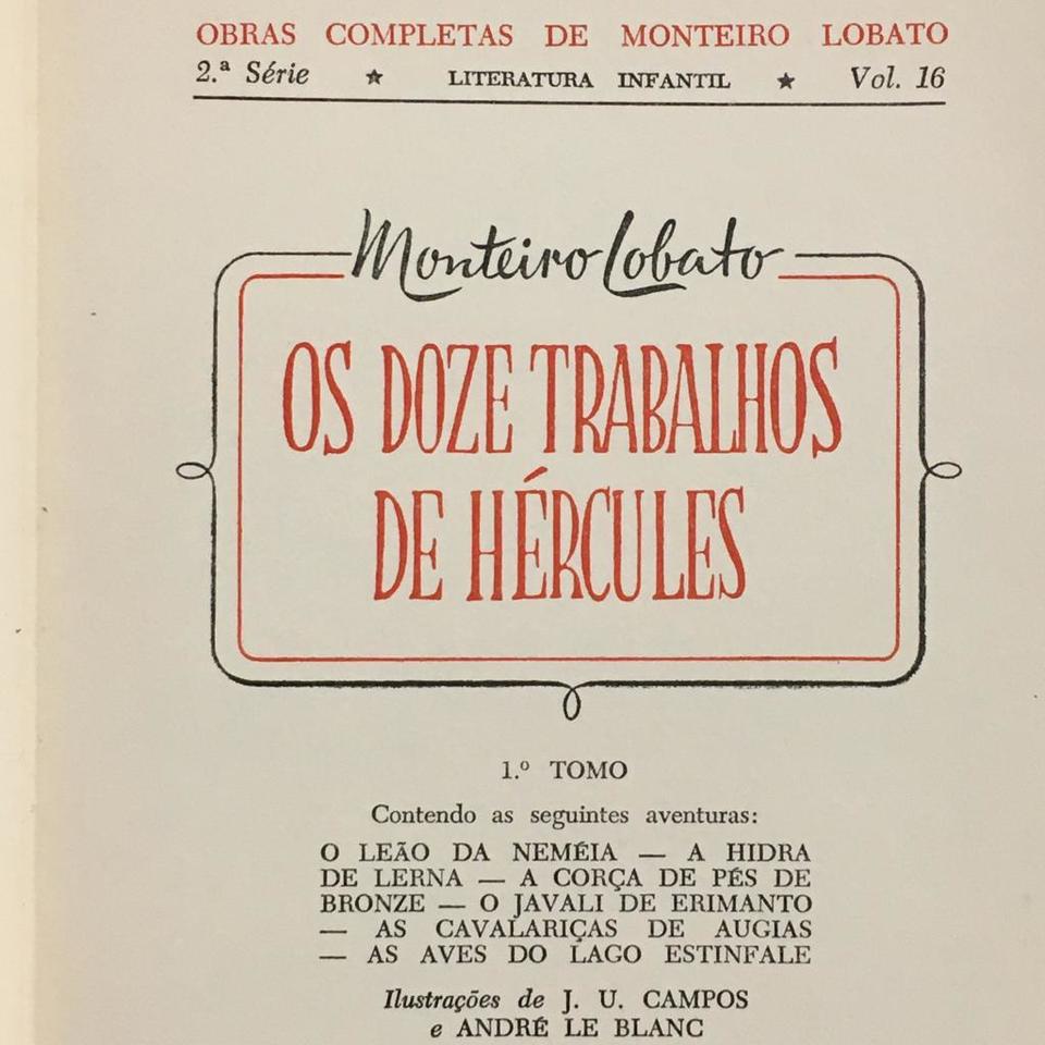 Livro Os Doze Trabalhos De Hercules Tomo Cole O Obras Completas De