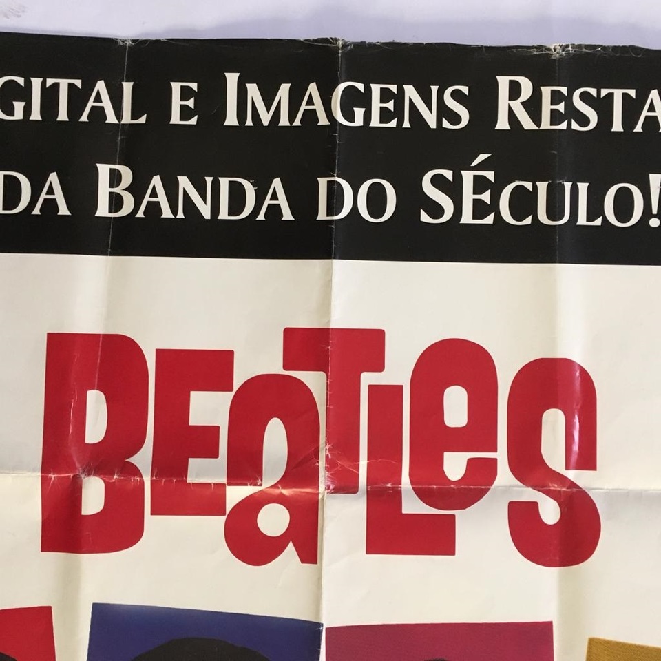 Poster ORIGINAL do Relançamento do Filme dos Beatles OS REIS DO IÊ