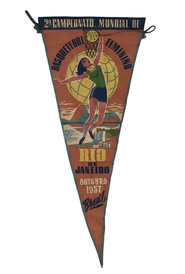 C 393 Selo Campeonato Mundial Feminino de Basquete Mulher 1957