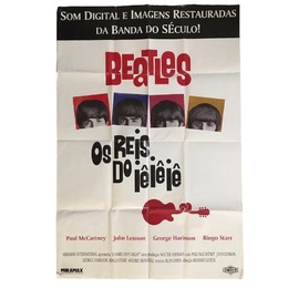 Poster ORIGINAL Do Relançamento Do Filme Dos Beatles OS REIS DO IÊ IÊ ...