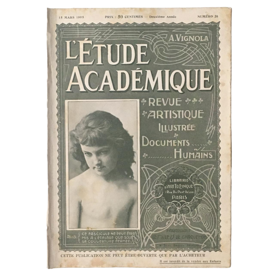Revista Francesa De Nu Artístico LÉtude AcadÉmique Revue Artistique Illustrée Documents 