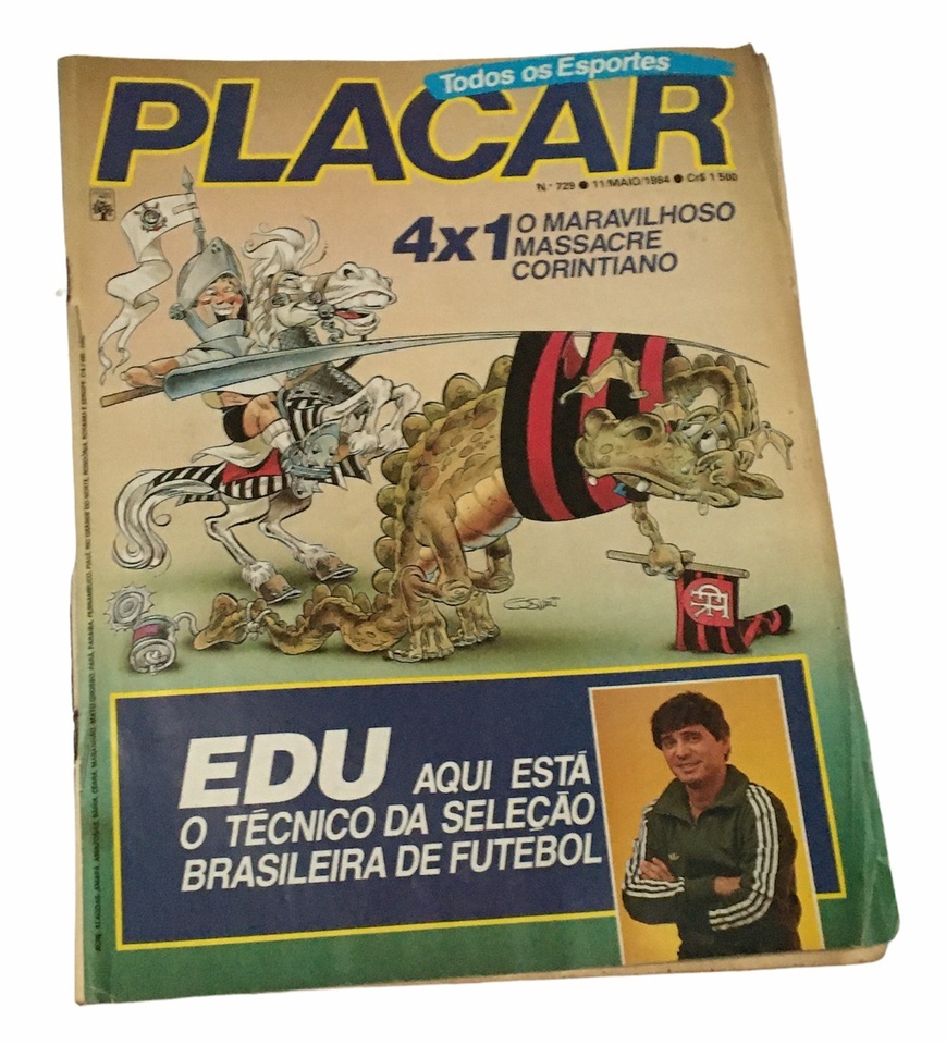 revista futebol placar número 835 - 26 de maio de 1986 com pôster do Santos