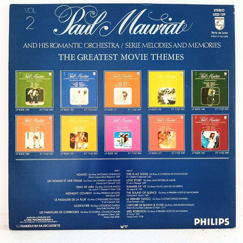 LP Paul Mauriat The greatest movie themes Vinyl Virtual Shop