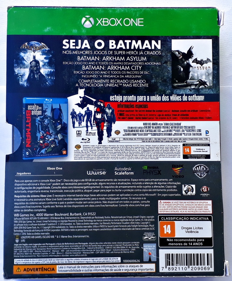 Comprar Batman Return to Arkham para XBOX ONE - mídia física - Xande A  Lenda Games. A sua loja de jogos!