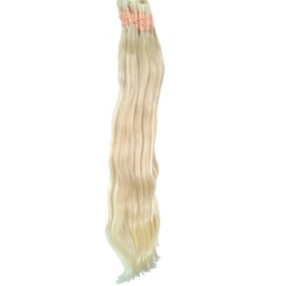 Cabelo Humano Loiro Ondulado Tecido 110g 53cm Lindo