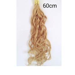 Cabelo Humano Loiro Ondulado Tecido 110g 53cm Lindo