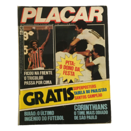 revista futebol placar número 835 - 26 de maio de 1986 com pôster do Santos