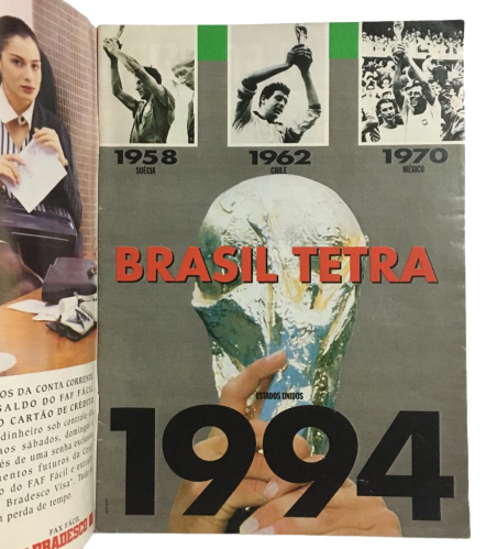 COPA 1994 Revista CARAS Romário Chora e Dunga Sorri BRASIL É TETRA!  n°7,Edição Especial, 20 de Jul