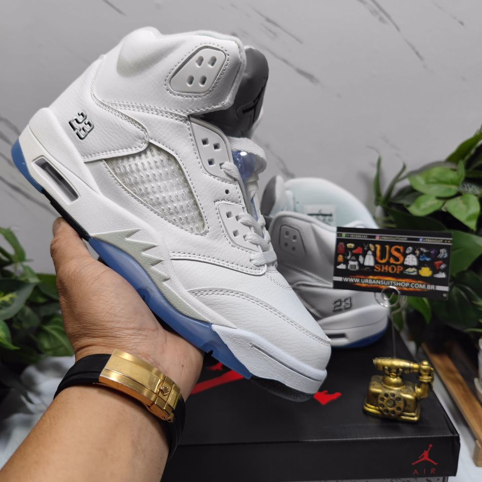 Jordan 5 white 2024 metallic release date