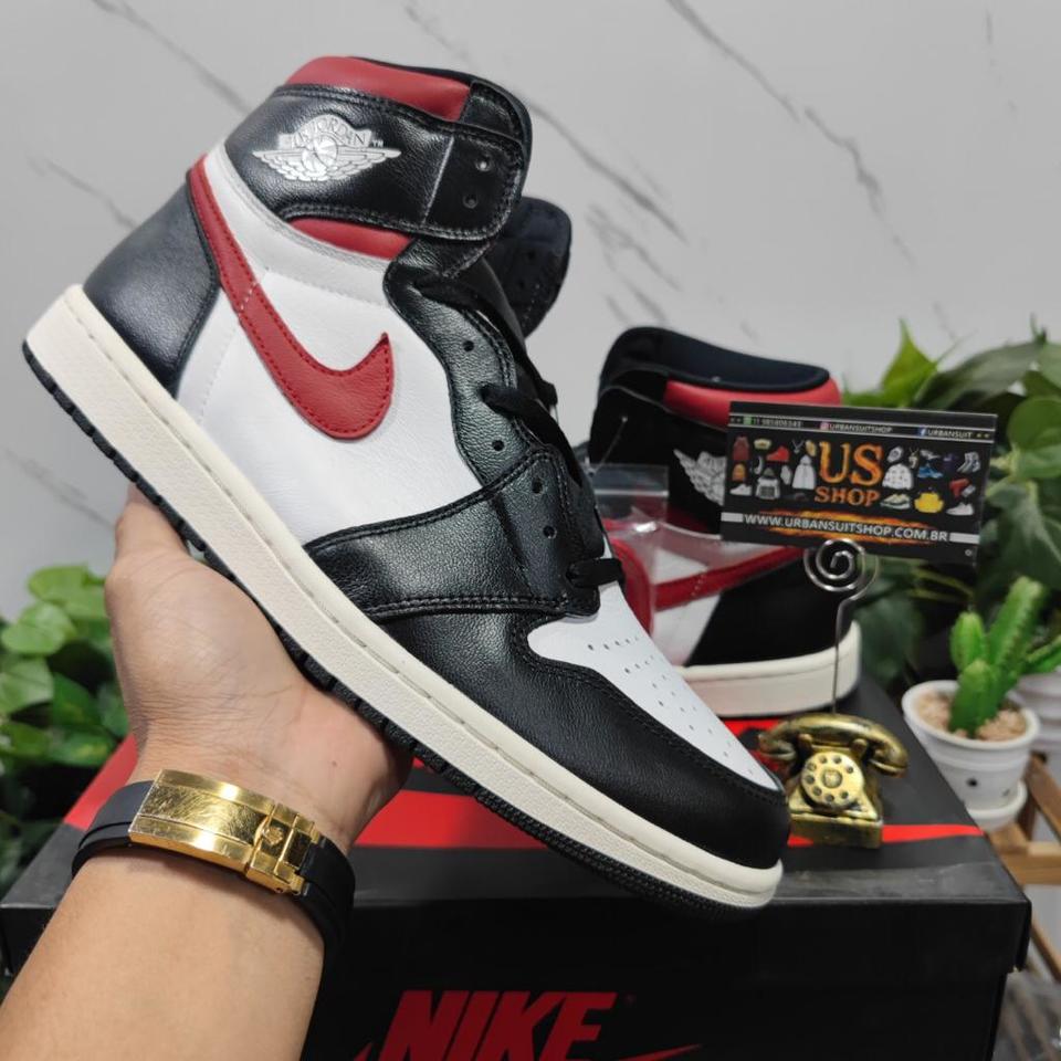 Air jordan 1 black gym clearance red white